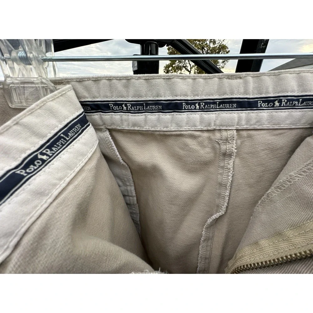 Polo Ralph Lauren Chino Shorts Pleated Front Men's‎ Size 42 Khakhi pockets
